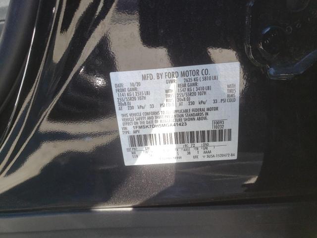 Photo 10 from auction – 2021 FORD EXPLORER X with VIN 1FMSK7DH5MGA41423