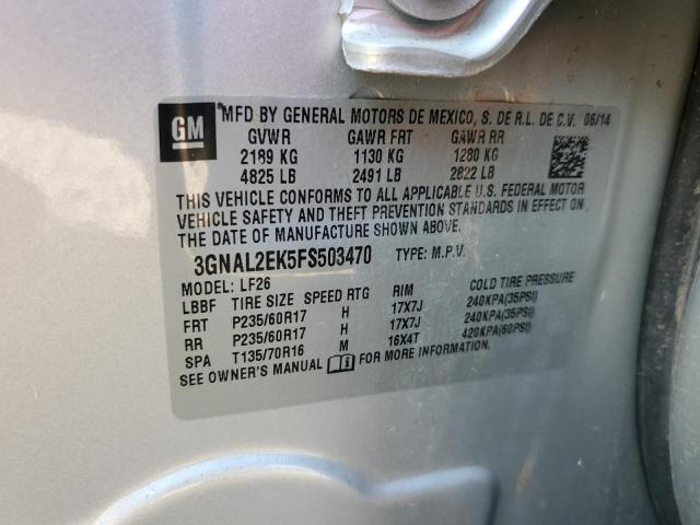 Photo 10 from auction – 2015 CHEVROLET CAPTIVA LS with VIN 3GNAL2EK5FS503470