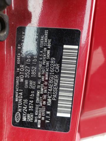 Photo 10 from auction – 2016 HYUNDAI ACCENT SE with VIN KMHCT4AE8GU160289