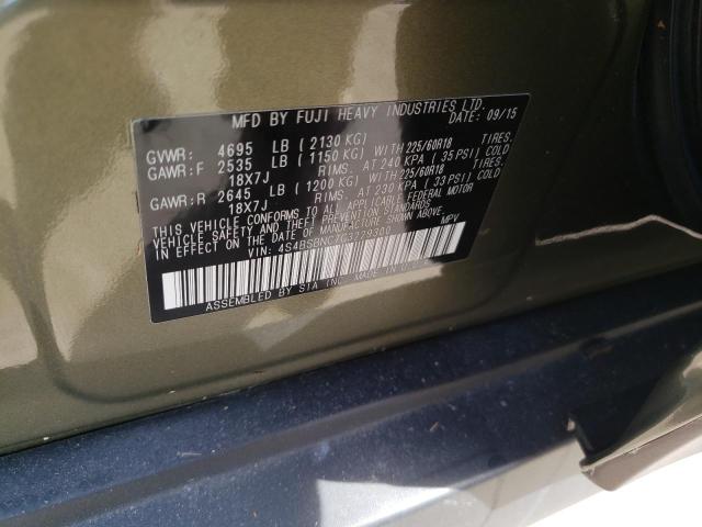 Photo 10 from auction – 2016 SUBARU OUTBACK 2. with VIN 4S4BSBNC7G3229300