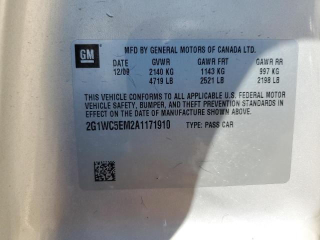 Photo 10 from auction – 2010 CHEVROLET IMPALA LTZ with VIN 2G1WC5EM2A1171910