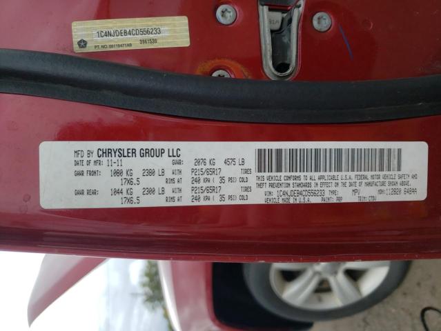 Photo 10 from auction – 2012 JEEP COMPASS LA with VIN 1C4NJDEB4CD556233