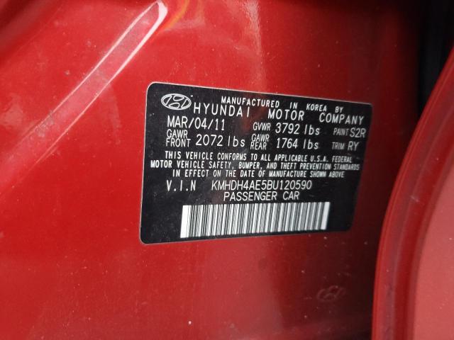 Photo 10 from auction – 2011 HYUNDAI ELANTRA GL with VIN KMHDH4AE5BU120590