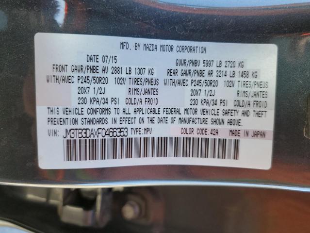 Photo 10 from auction – 2015 MAZDA CX-9 GRAND with VIN JM3TB3DAXF0466353