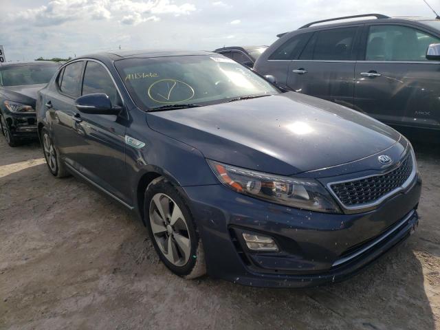 KIA OPTIMA HYB 2014 with VIN KNAGN4ADXE5073599 - Photo from auction