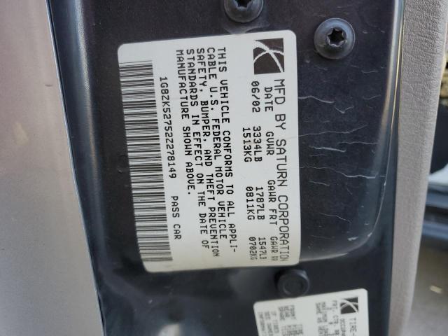 Photo 10 from auction – 2002 SATURN SL2 with VIN 1G8ZK52752Z278149