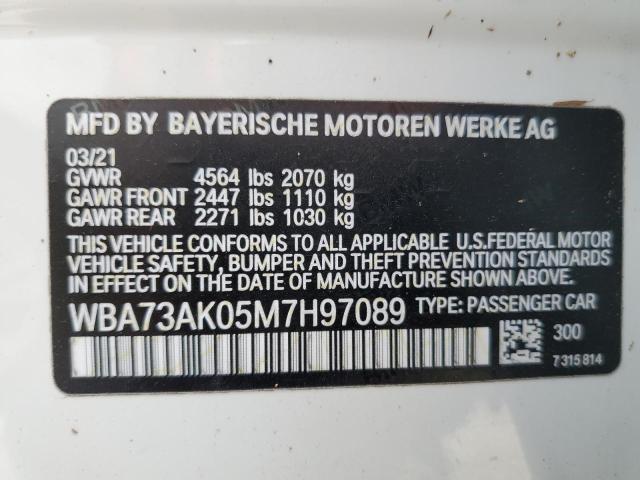Zdjęcie 10 z aukcji – 2021 BMW 228XI z VIN WBA73AK05M7H97089