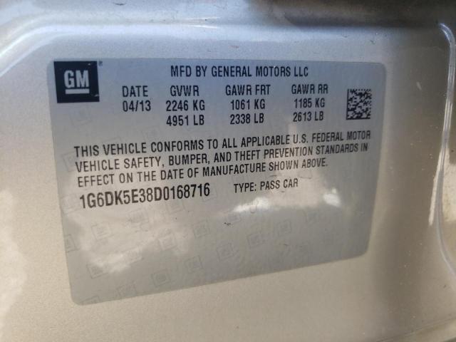 Photo 10 from auction – 2013 CADILLAC CTS PERFOR with VIN 1G6DK5E38D0168716