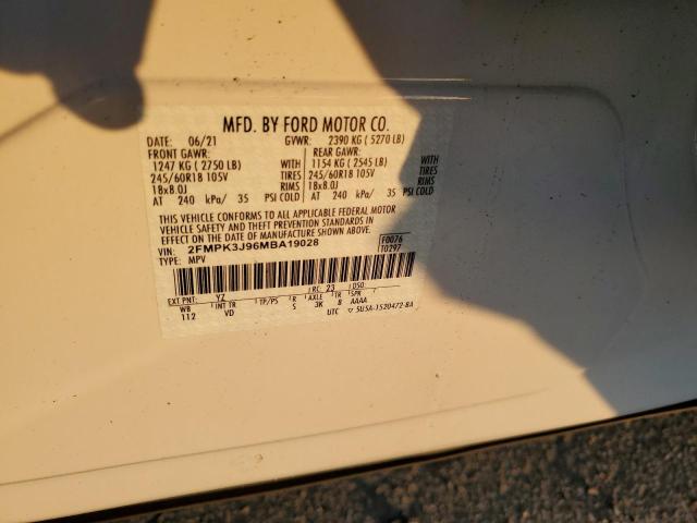 Photo 10 from auction – 2021 FORD EDGE SEL with VIN 2FMPK3J96MBA19028