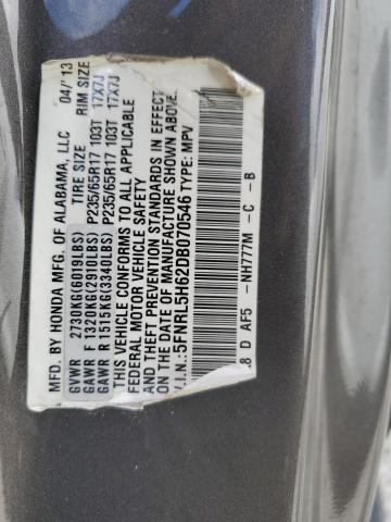 Photo 10 from auction – 2013 HONDA ODYSSEY EX with VIN 5FNRL5H62DB070546