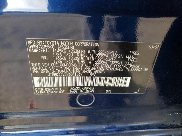 Photo 10 from auction – 2007 TOYOTA RAV4 with VIN JTMBD33V276041369