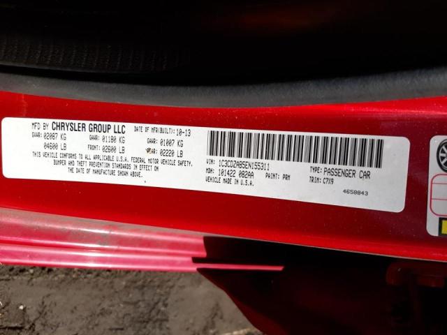 Photo 10 from auction – 2014 DODGE AVENGER SE with VIN 1C3CDZAB5EN155311