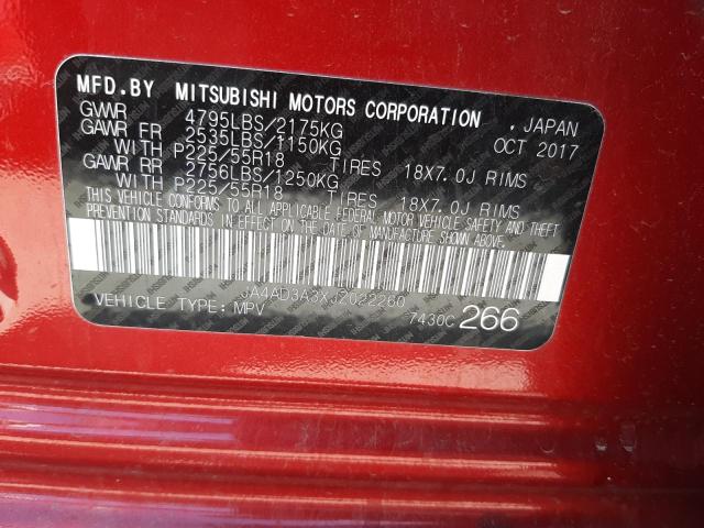 Photo 10 from auction – 2018 MITSUBISHI OUTLANDER with VIN JA4AD3A3XJZ022260