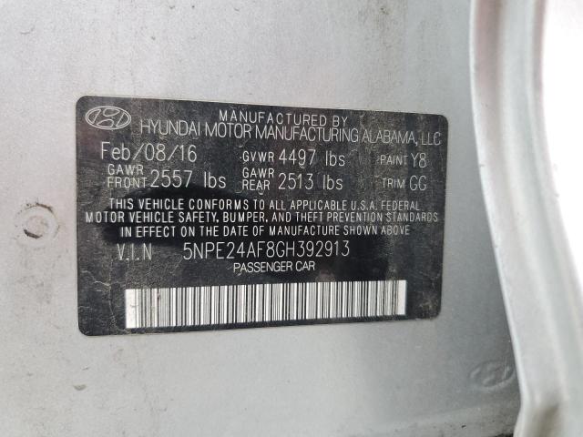 Photo 10 from auction – 2016 HYUNDAI SONATA SE with VIN 5NPE24AF8GH392913