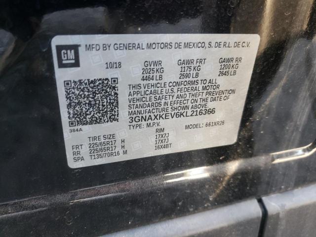 Photo 10 from auction – 2019 CHEVROLET EQUINOX LT with VIN 3GNAXKEV6KL216366
