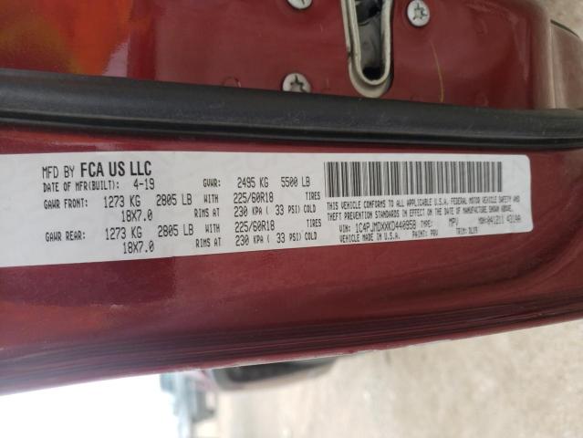 Photo 10 from auction – 2019 JEEP CHEROKEE L with VIN 1C4PJMDXXKD440958