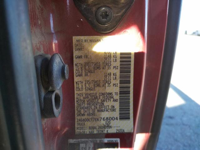 Photo 10 from auction – 2014 NISSAN FRONTIER S with VIN 1N6BD0CT7EN768004