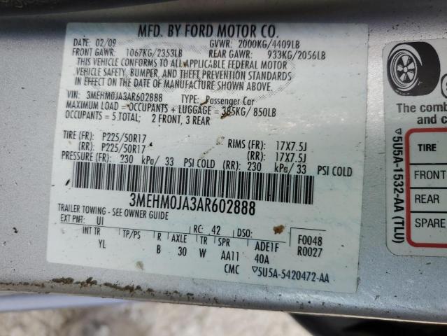 Photo 10 from auction – 2010 MERCURY MILAN PREM with VIN 3MEHM0JA3AR602888