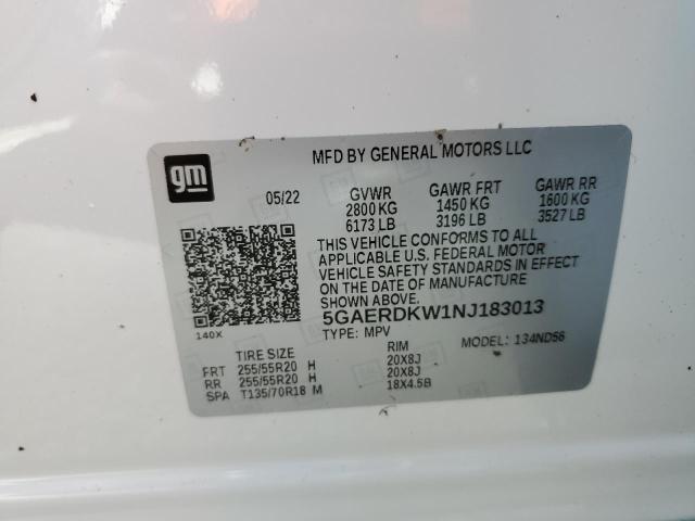 Photo 10 from auction – 2022 BUICK ENCLAVE AV with VIN 5GAERDKW1NJ183013
