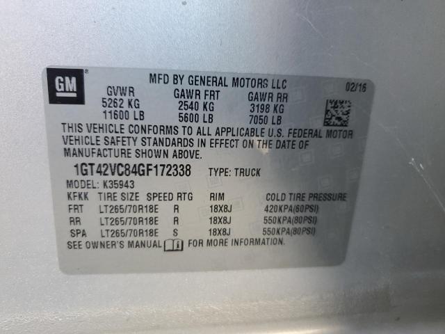 Photo 10 from auction – 2016 GMC SIERRA K35 with VIN 1GT42VC84GF172338