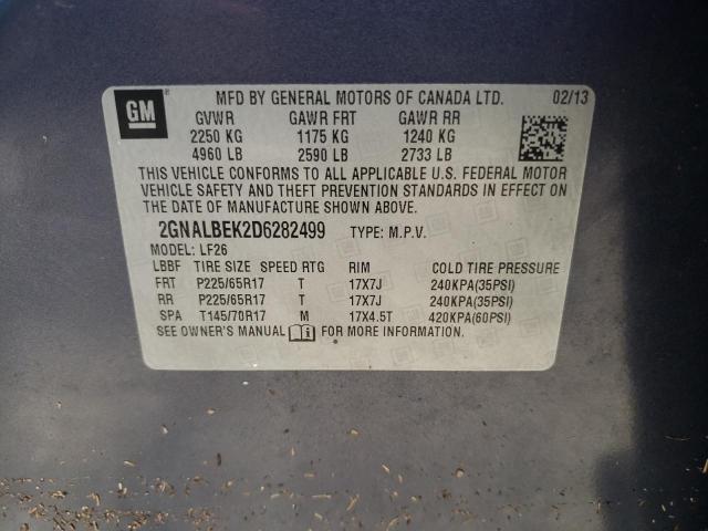 Photo 10 from auction – 2013 CHEVROLET EQUINOX LS with VIN 2GNALBEK2D6282499