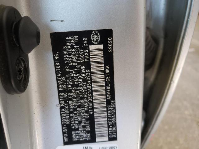 Photo 10 from auction – 2010 TOYOTA CAMRY BASE with VIN 4T1BF3EK1AU543236