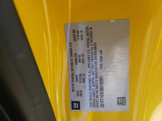 Photo 10 from auction – 2011 CHEVROLET CAMARO 2SS with VIN 2G1FT1EW0B9103361