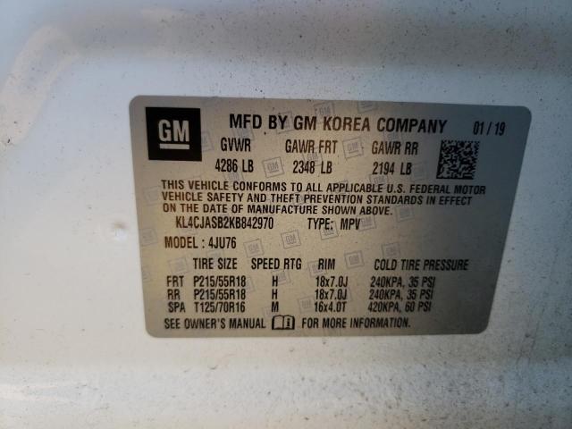 Photo 10 from auction – 2019 BUICK ENCORE PRE with VIN KL4CJASB2KB842970