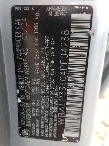 Photo 10 from auction – 2004 BMW 325 XIT with VIN WBAEP33404PF04238