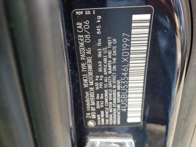 Photo 10 from auction – 2006 BMW Z4 3.0SI with VIN 4USBU53546LX01997