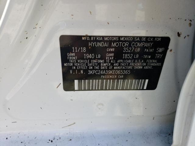 Photo 10 from auction – 2019 HYUNDAI ACCENT SE with VIN 3KPC24A39KE065365