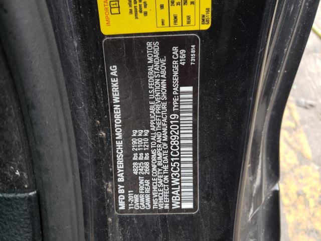 Photo 10 from auction – 2012 BMW 640 I with VIN WBALW3C51CC892019