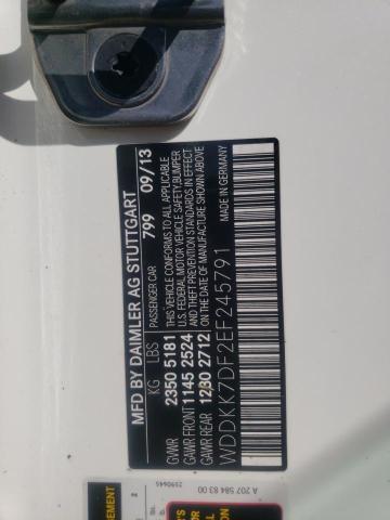 Photo 10 from auction – 2014 MERCEDES-BENZ E 550 with VIN WDDKK7DF2EF245791