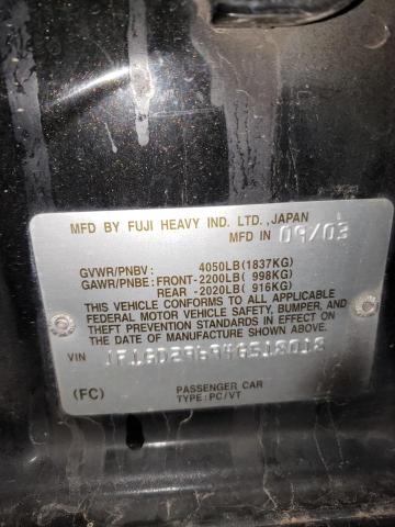 Photo 10 from auction – 2004 SUBARU IMPREZA WR with VIN JF1GD29694G518018