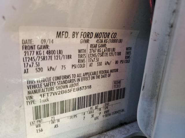 Photo 10 from auction – 2015 FORD F250 SUPER with VIN 1FT7W2B65FEB57318
