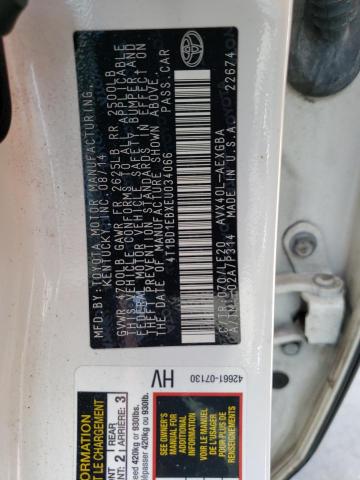 Photo 10 from auction – 2014 TOYOTA AVALON HYB with VIN 4T1BD1EBXEU034066