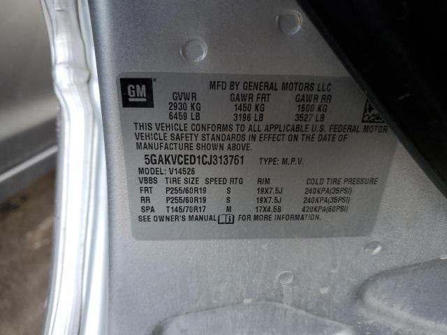 Photo 10 from auction – 2012 BUICK ENCLAVE with VIN 5GAKVCED1CJ313761