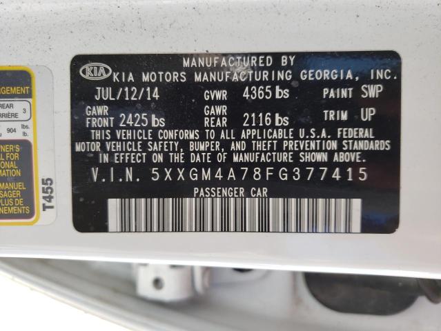 Photo 10 from auction – 2015 KIA OPTIMA LX with VIN 5XXGM4A78FG377415