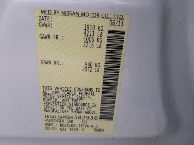 Photo 10 from auction – 2013 NISSAN ALTIMA 2.5 with VIN 1N4AL3AP6DN582936