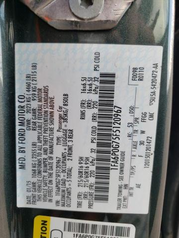 Photo 10 from auction – 2015 FORD FUSION S with VIN 1FA6P0G75F5120967
