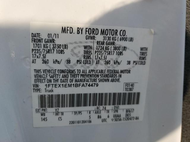 Photo 10 from auction – 2011 FORD F150 SUPER with VIN 1FTEX1EM1BFA74479