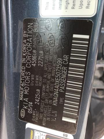 Photo 10 from auction – 2014 KIA OPTIMA HYB with VIN KNAGN4ADXE5073599