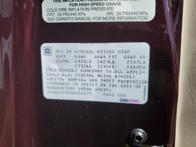 Photo 10 from auction – 1994 CADILLAC DEVILLE with VIN 1G6KD52B2RU304173