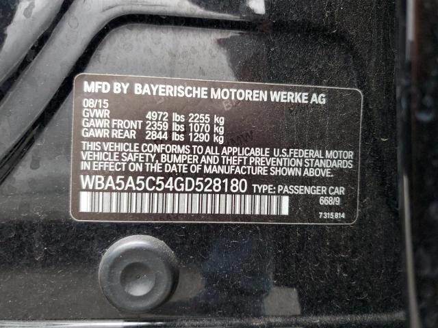 Photo 10 from auction – 2016 BMW 528 I with VIN WBA5A5C54GD528180