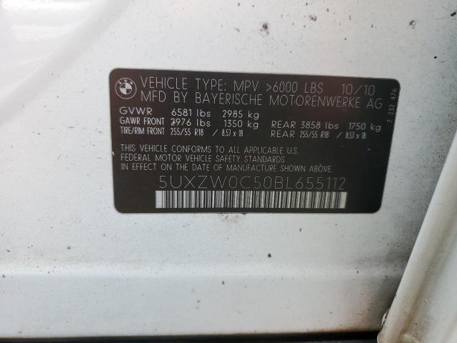 Photo 10 from auction – 2011 BMW X5 XDRIVE3 with VIN 5UXZW0C50BL655112