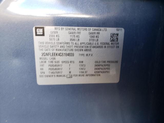 Photo 10 from auction – 2012 CHEVROLET EQUINOX LT with VIN 2GNFLEEK4C6184659