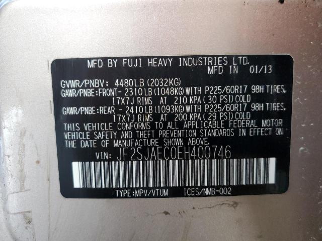 Photo 10 from auction – 2014 SUBARU FORESTER 2 with VIN JF2SJAEC0EH400746