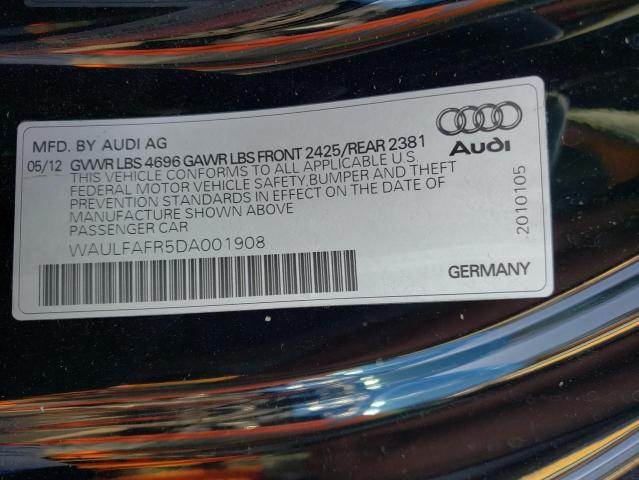 Photo 10 from auction – 2013 AUDI A5 PREMIUM with VIN WAULFAFR5DA001908