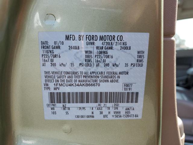 Photo 10 from auction – 2010 FORD ESCAPE HYB with VIN 1FMCU4K34AKB66670