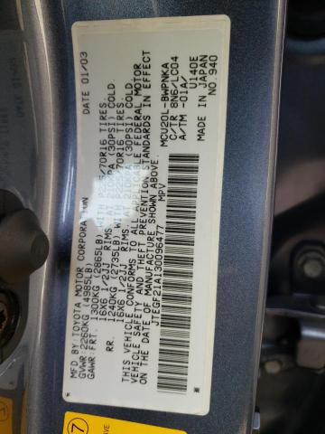 Photo 10 from auction – 2003 TOYOTA HIGHLANDER with VIN JTEGF21A130096477